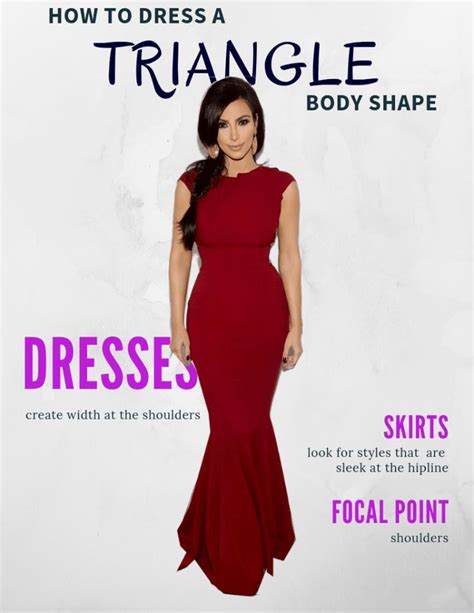 How To Dress For A Triangle Body Shape Triangle Body Shape Body Shapes Pear Shaped Dresses