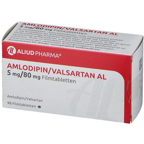 Amlodipin Valsartan Al Mg Mg Filmtabletten St Shop Apotheke