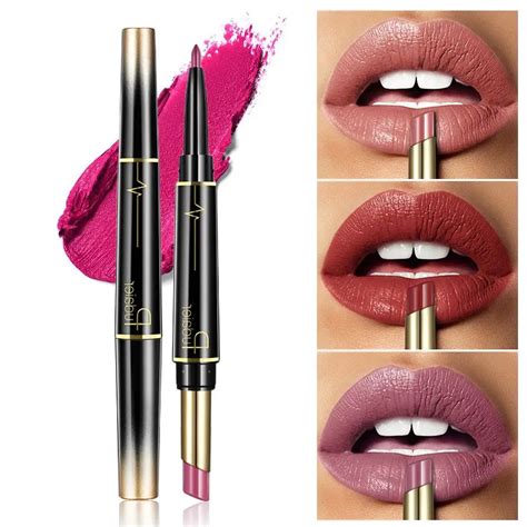 In Lip Liner Pencil Lipstick Lip Beauty Makeup Double End Waterproof Nude Lipstick Cosmetics