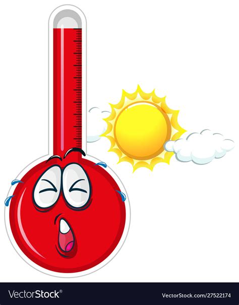 Thermometer In Hot Weather Royalty Free Vector Image