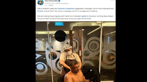 Shirtless Airasia Ceo Gets Massage During Meeting His Linkedin Work