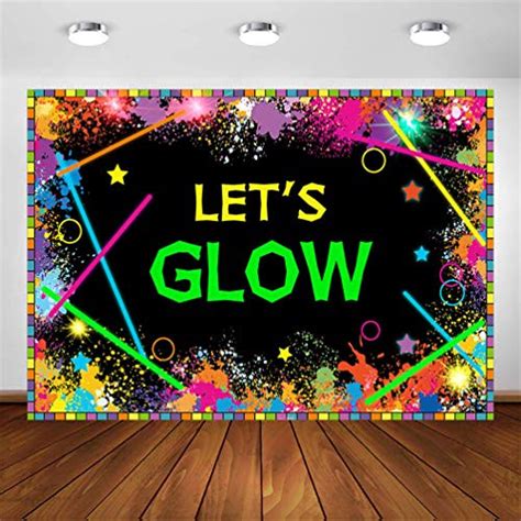 Comophoto Lets Glow Neon Party Backdrop Glow Splatter Photography