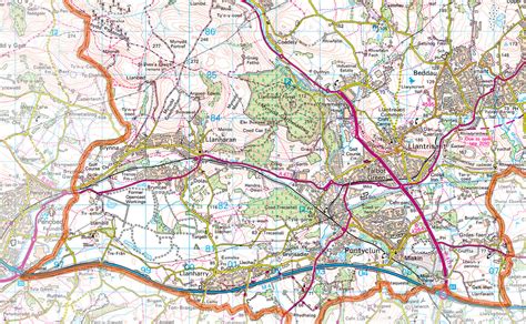 Rhondda Cynon Taf County Map– I Love Maps