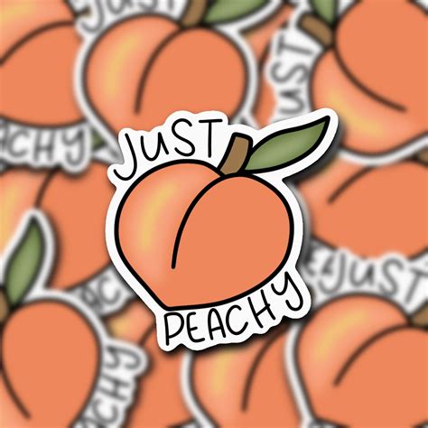 Peach Sticker - Etsy