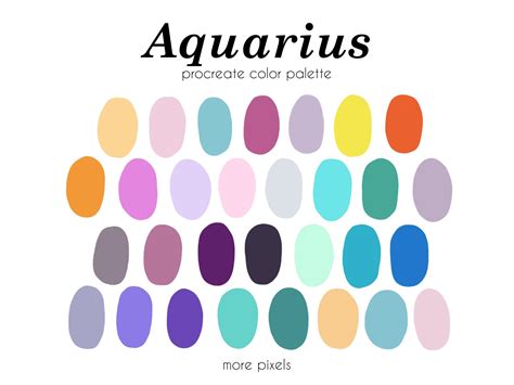 Aquarius Procreate Color Palette Zodiac Color Palette Hex - Etsy Canada in 2023 | Hex color ...