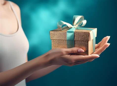 Premium AI Image Hands With Gift Box Illustration AI GenerativexA