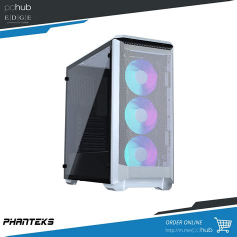 Pchub Phanteks P400a Air Mesh Drgb Tg Atx White 3x120mm Digital