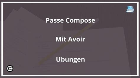 Passe Compose Oder Imparfait Bungen Pdf