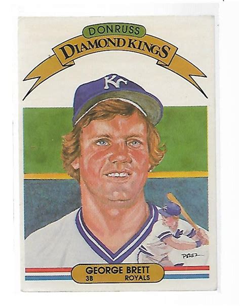 George Brett 1982 Donruss Diamond King Vintage Baseball Card Etsy