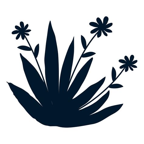 Flower Bush Silhouette Vector Art, Icons, and Graphics for Free Download