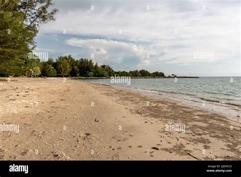 Labuan, Malaysia-June 06, 2021: beach View of the city of Labuan island ...