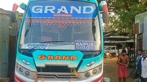 Grand Coach Travels Raipur To Cuttack Bhubaneswar AC Sleeper Seater