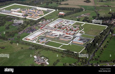 aerial view of HMP Wymott and HMP Garth (furthest away), two adjacent ...