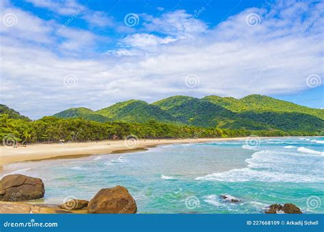 Praia Lopes Mendes Beach On Tropical Island Ilha Grande Brazil Stock