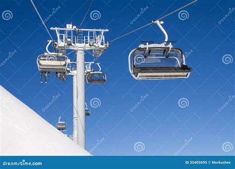 Chairlift On A Ski Resort Stock Image Image Of People 35405695