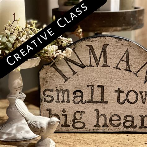 Your City Small Town/Big Heart Wood Sign | My Site