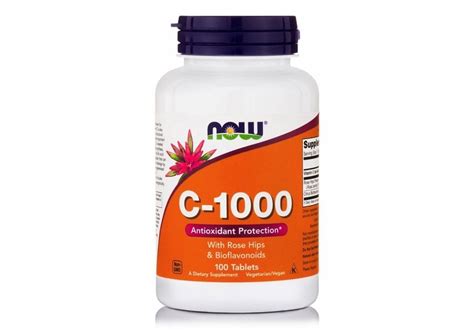 Now Foods Vitamin C 1000 With Rose Hips Bioflavonoids 100tabs Dna