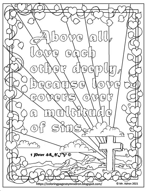 Coloring Pages For Kids By Mr Adron Free 1peter 48 Print And Color