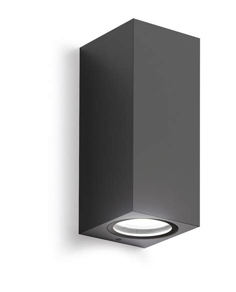 Gea Luce Shin Applique Biemissione Gu Cubica Antracite Ip Lampada