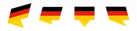 Flag of Germany in modern abstract design, flag set. 10693431 Vector ...