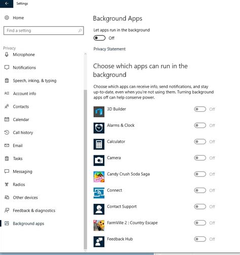 Turn On Or Off Background Apps In Windows 10 Tutorials