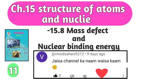 Ch Atom And Nuclie Class Nuclear Bonding Energy Physics