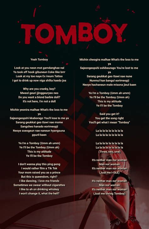 G i dle tomboy easy lyrics – Artofit