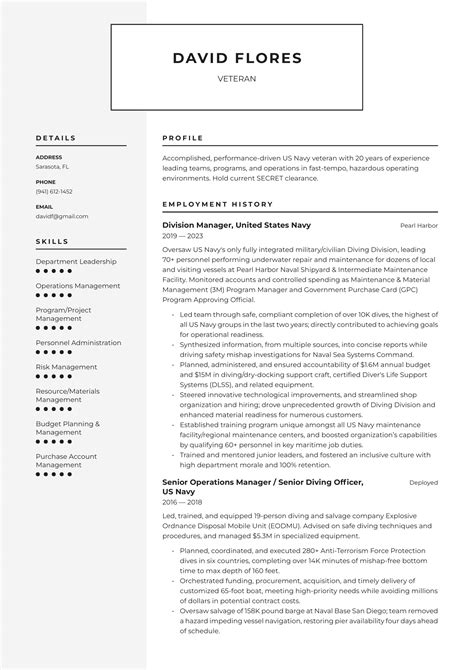 Veteran Resume Example And Writing Guide