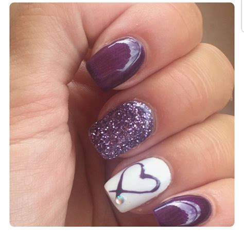 Purple 💜 Nail Designs Valentines Valentines Nails February Nails