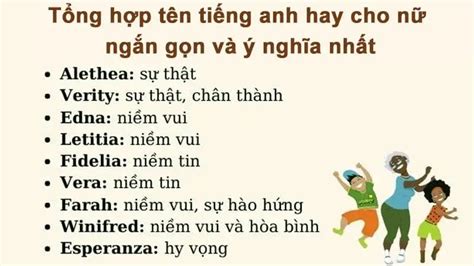 Tổng Hợp Tên Tiếng Anh Hay Cho Nữ Ngắn Gọn Và ý Nghĩa Nhất