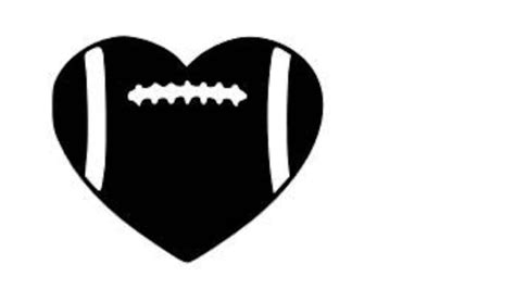 Football Heart Svg Cutting File Etsy