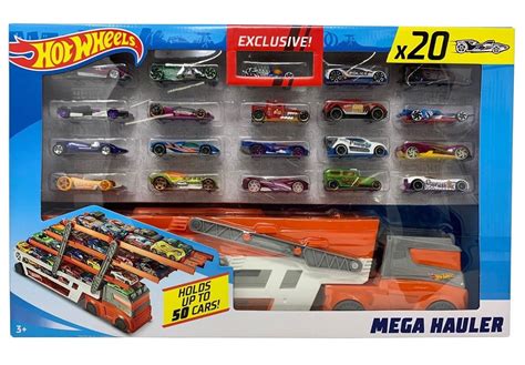 Hot Wheels Mega Hauler Truck With Cars Exclusive Set Walmart