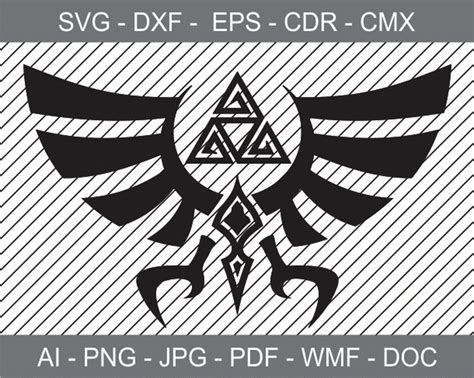 Zelda Triforce Of Hyrule Iron On Transfer Cricut File Laser Cutting And