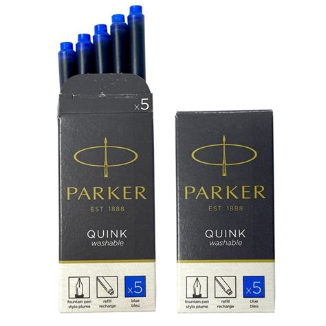 クリックポスト送料無料 パーカー Parker 万年筆 カートリッジ インク 2箱セット1箱 5本入り クインク Quink インク色4