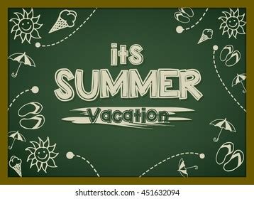 Summer Beach Hand Drawn Vector Symbols Stock Vector Royalty Free