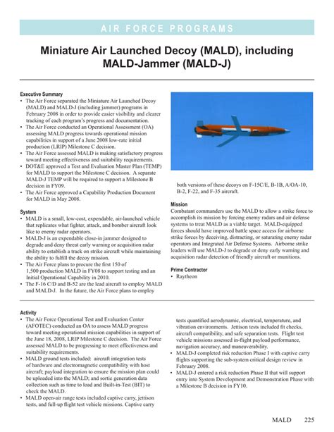 Miniature Air Launched Decoy (MALD), including MALD-Jammer (MALD-J)