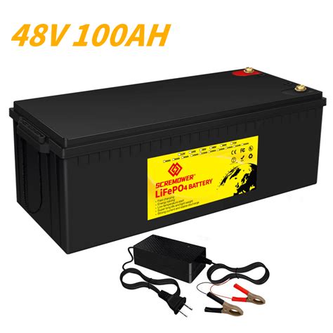 Lifepo4 Battery 48v 100ah 15000 Deep Cycles Rv Golf Cart Trolling Motor Marine Camping 48v