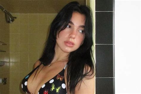 Dua Lipa Dares To Bare In A Polka Dot Bikini From Her Versace