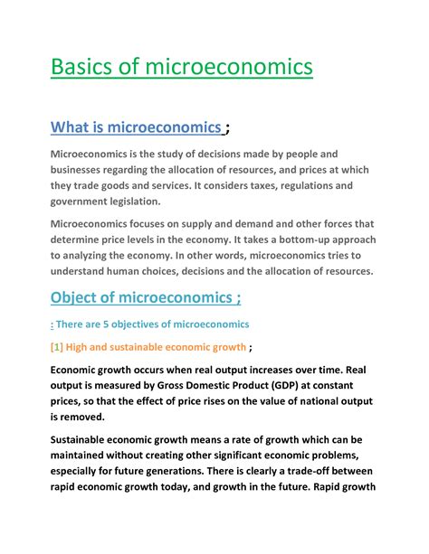 Solution Microeconomics Studypool