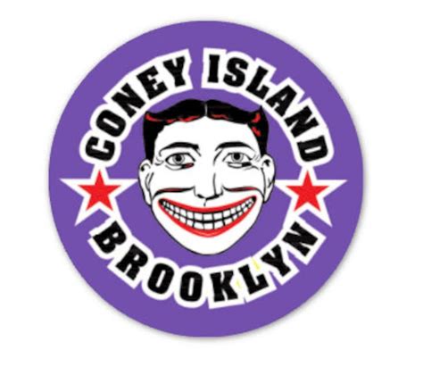 Coney Island Tillie Face Round Purple Etsy