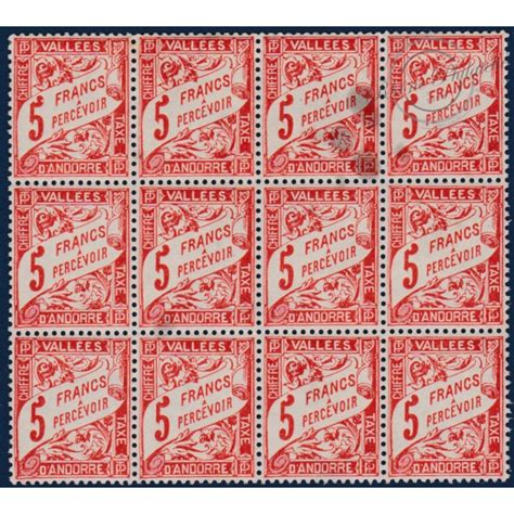 Andorre Francais Feuille De Timbres Taxe N Cote Elevee Andor