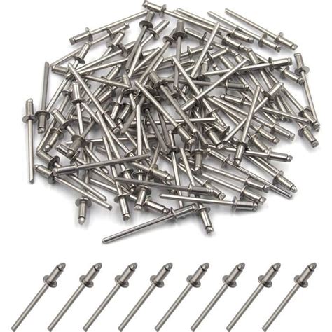 GOEBEL Lot De 1000 Rivets Pop En Aluminium Acier 4 0 X 6 0 Mm