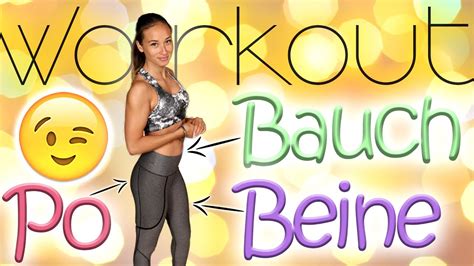 Bauch Beine Po Training Für Zuhause 30 Min Workout Ohne Geräte Einfach Mitmachen 20