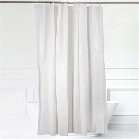 Anko Polyethylene Vinyl Acetate Peva White Shower Curtain With Set Of