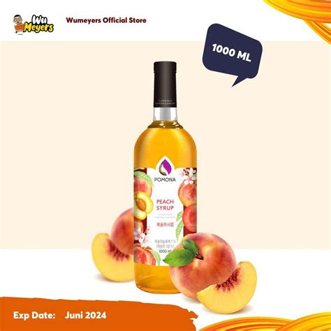 Jual Pomona Peach Syrup Ml Sirup Pomona Peach Ml Shopee