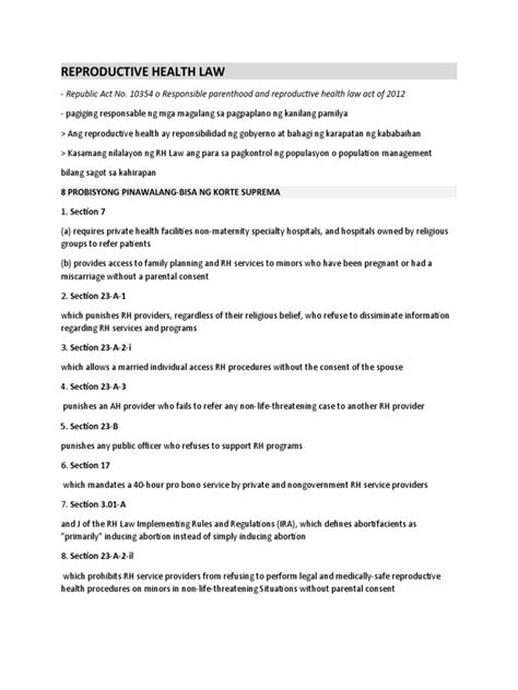 Reproductive Health Law Pdf Human Reproduction Human Sexuality