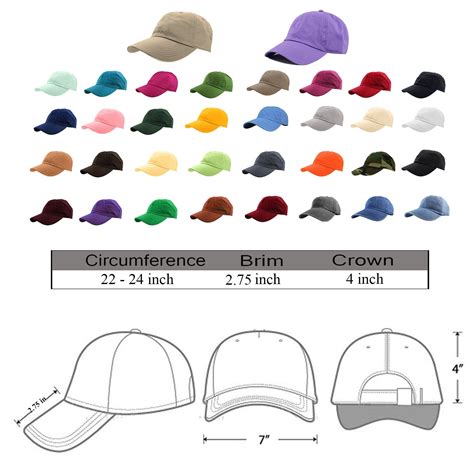 Gelante Unisex Baseball Cap In 100 Cotton Solid Plain Adjustable