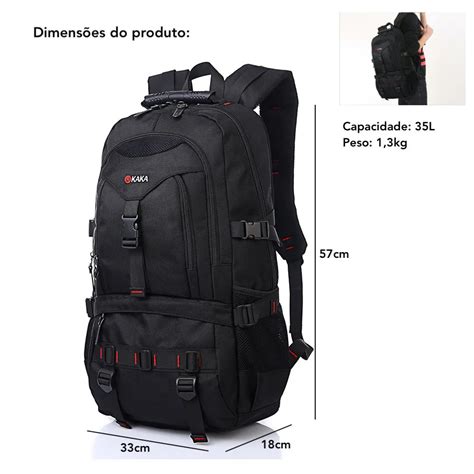 Mochila Grande Viagem Impermeável 35l Resistente Antifurto ZAFIN