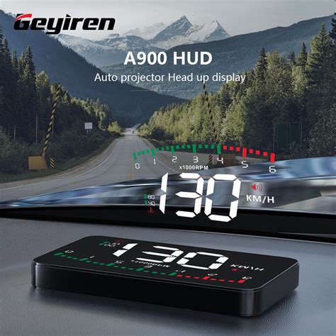 GEYIREN A900 Auto Hud Display Car Projector Alarm EOBD OBD2 Head Up