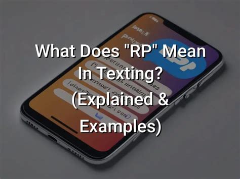 What Does Rp Mean In Texting Explained Examples Symbol Genie